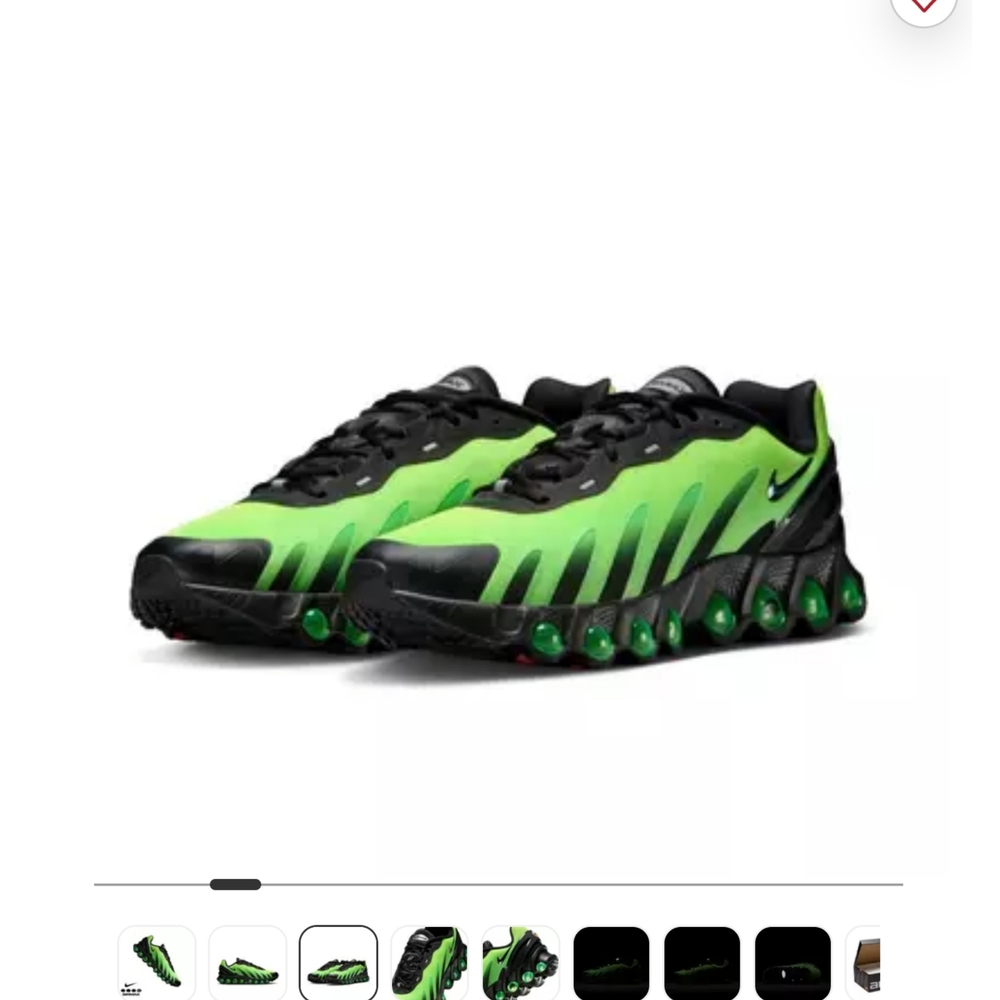 Nike Black and Bright Green Athletic Shoes